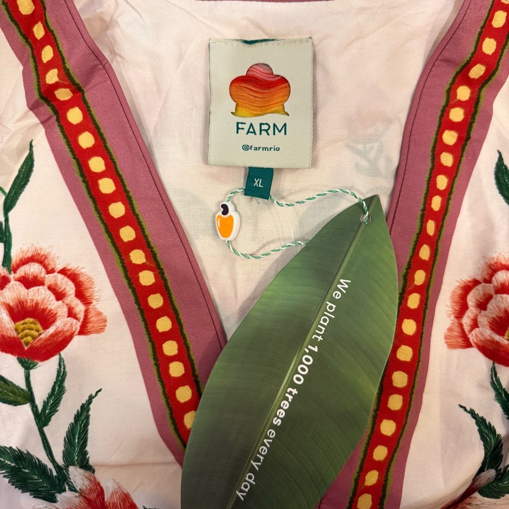 FARM Rio Ainika Floral Print Maxi Dress, Cream/Red, NWT ๐ง๐ท - Picture 16 of 16